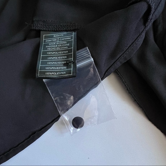 Bb Dakota Women Black Untold Ruffle Blouse  Top M - Picture 10 of 12